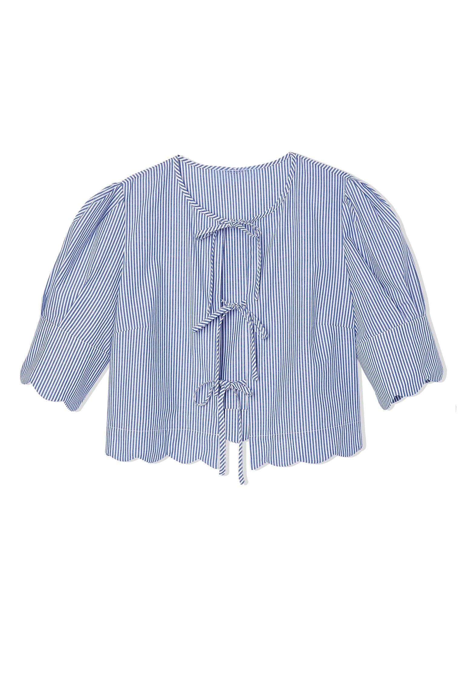 Scalloped Top Blue Stripe - Image 4