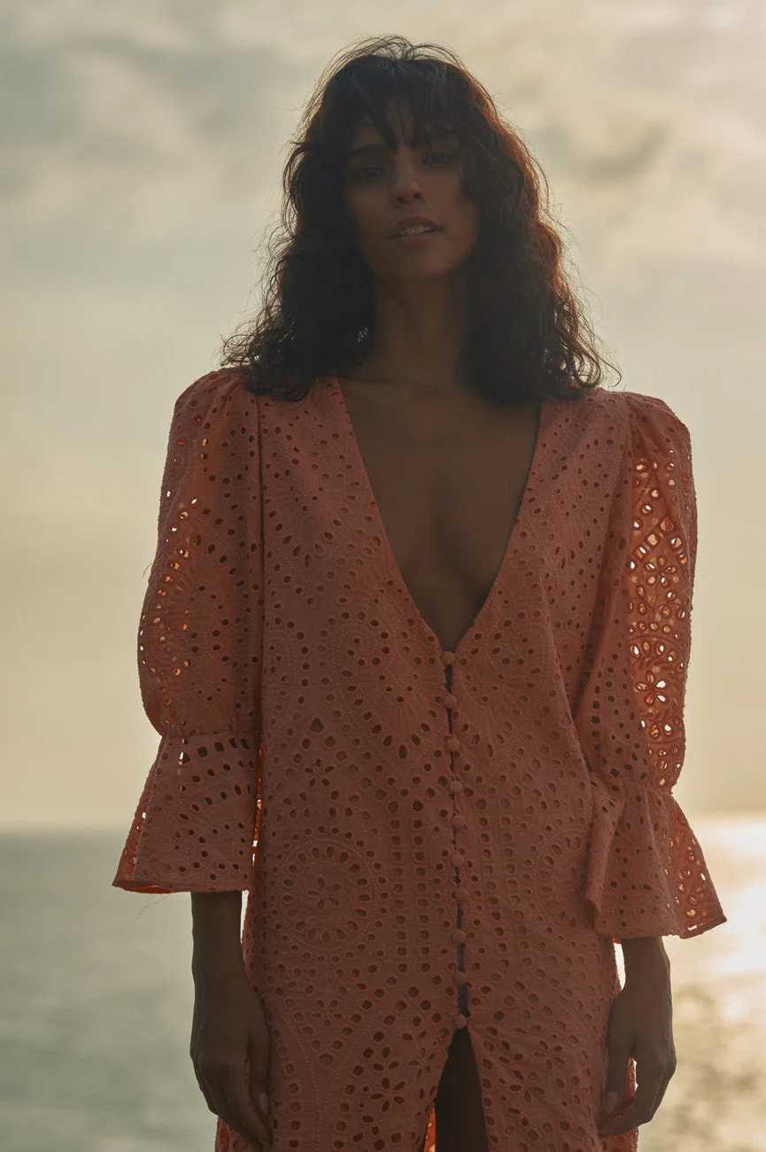 Serranía Eyelet Tunic / Apricot - Image 8