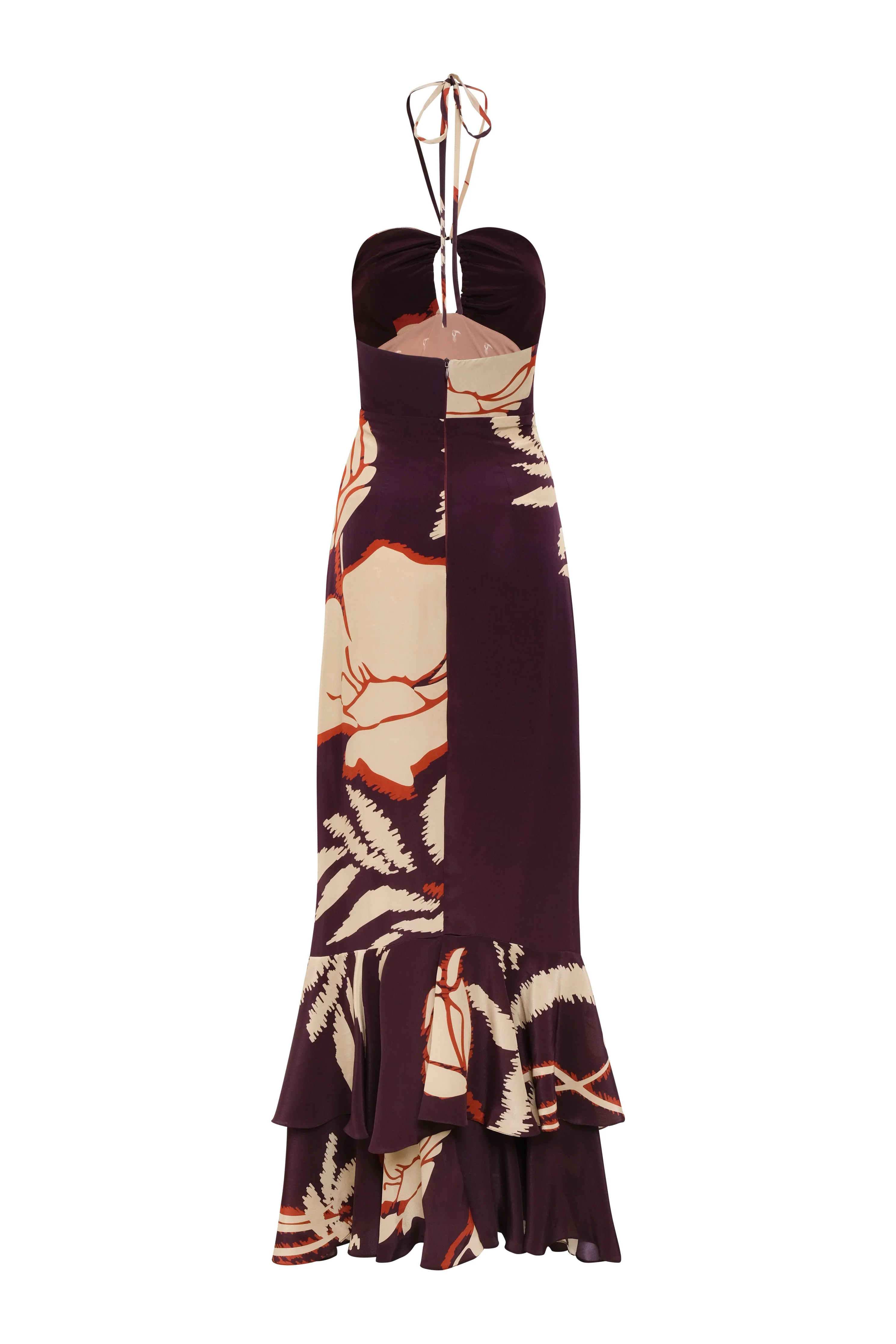 Sevillana Crepe Chine Dress / Purple Gladiolos - Image 2