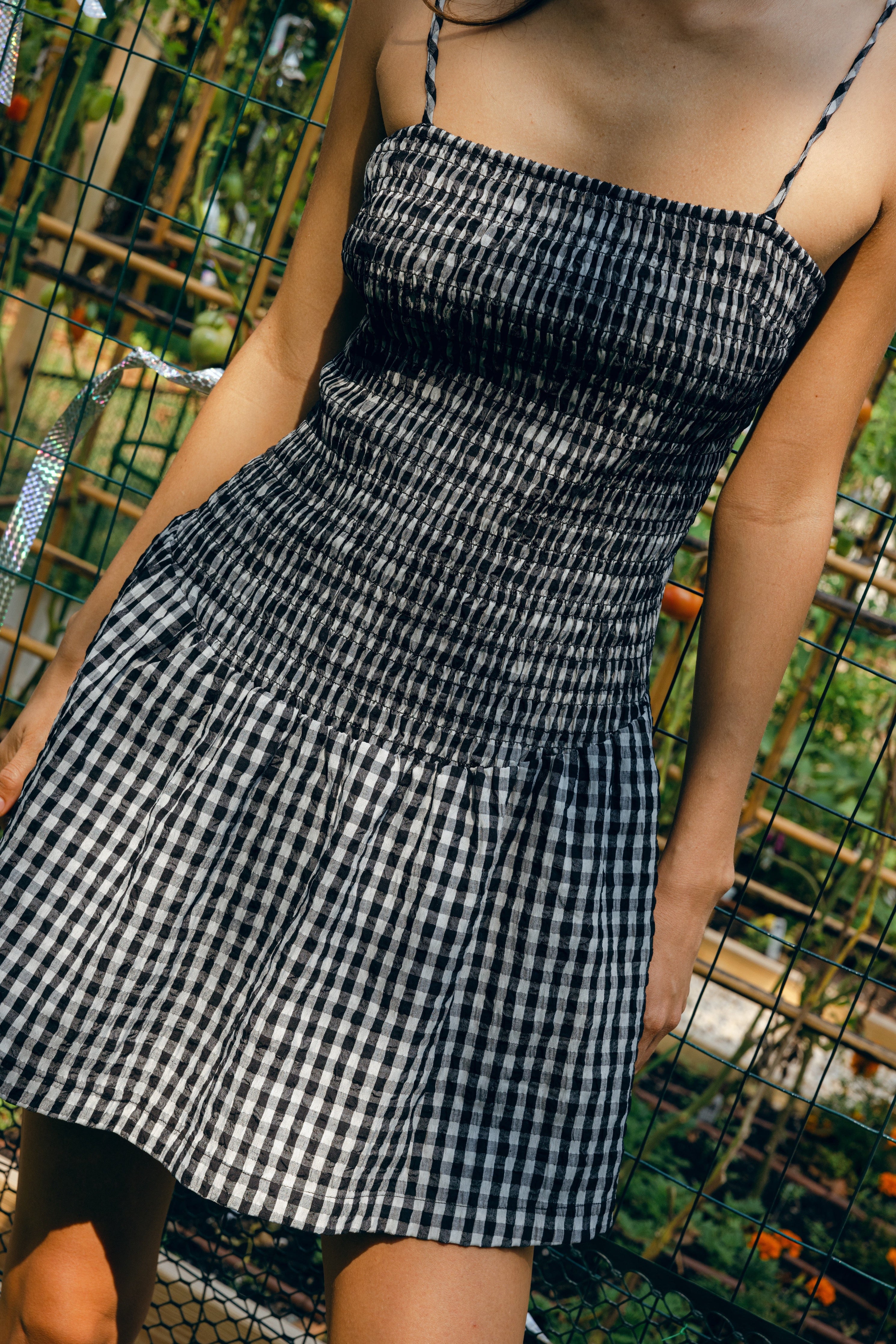 Shore Dress Black and White Check - Image 2