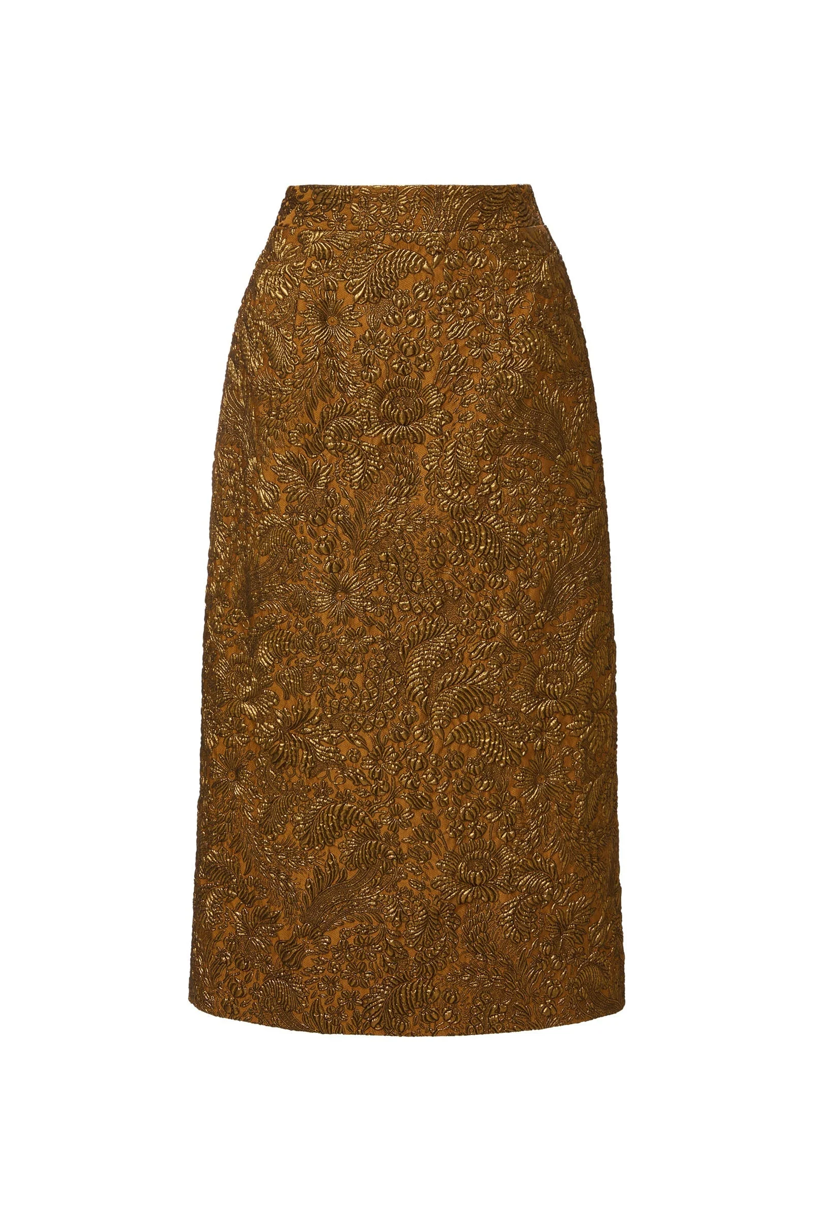 Sienna Skirt in Bronze Brocade - Image 2