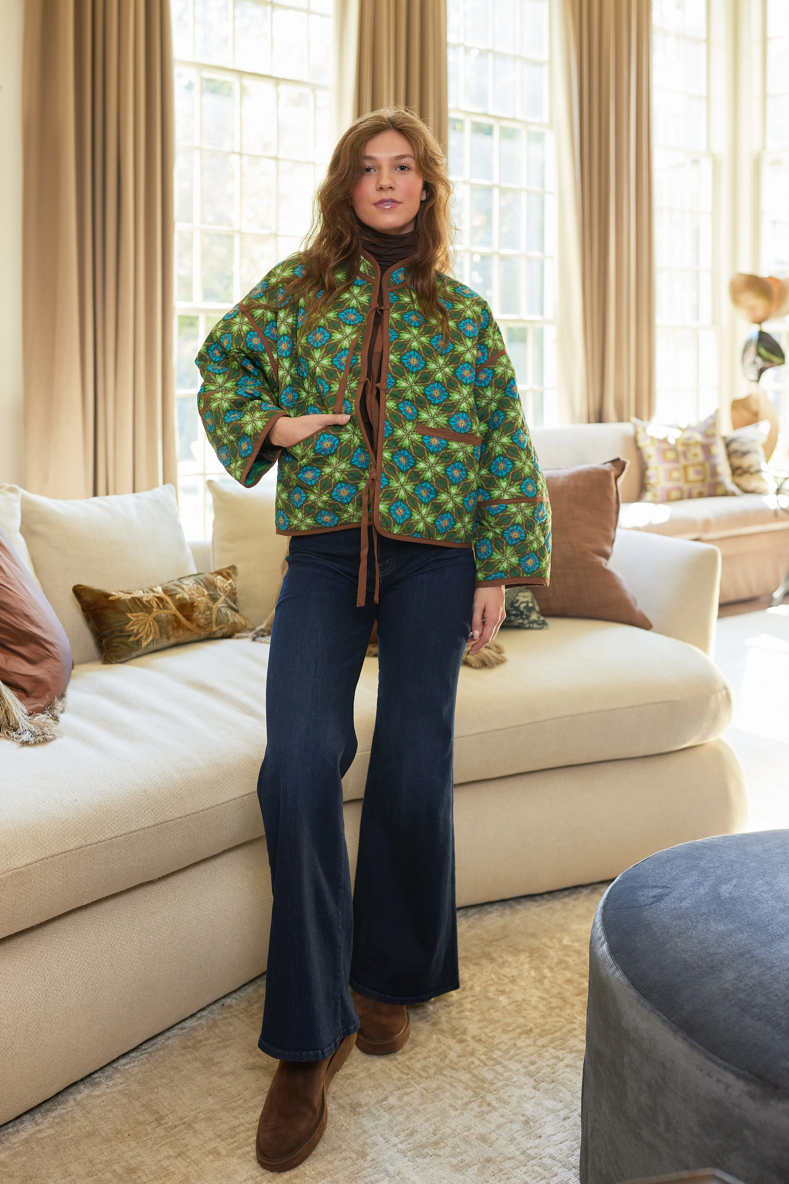 The Eloise Reversible Quilted Jacket - Crown Jewel - Image 14