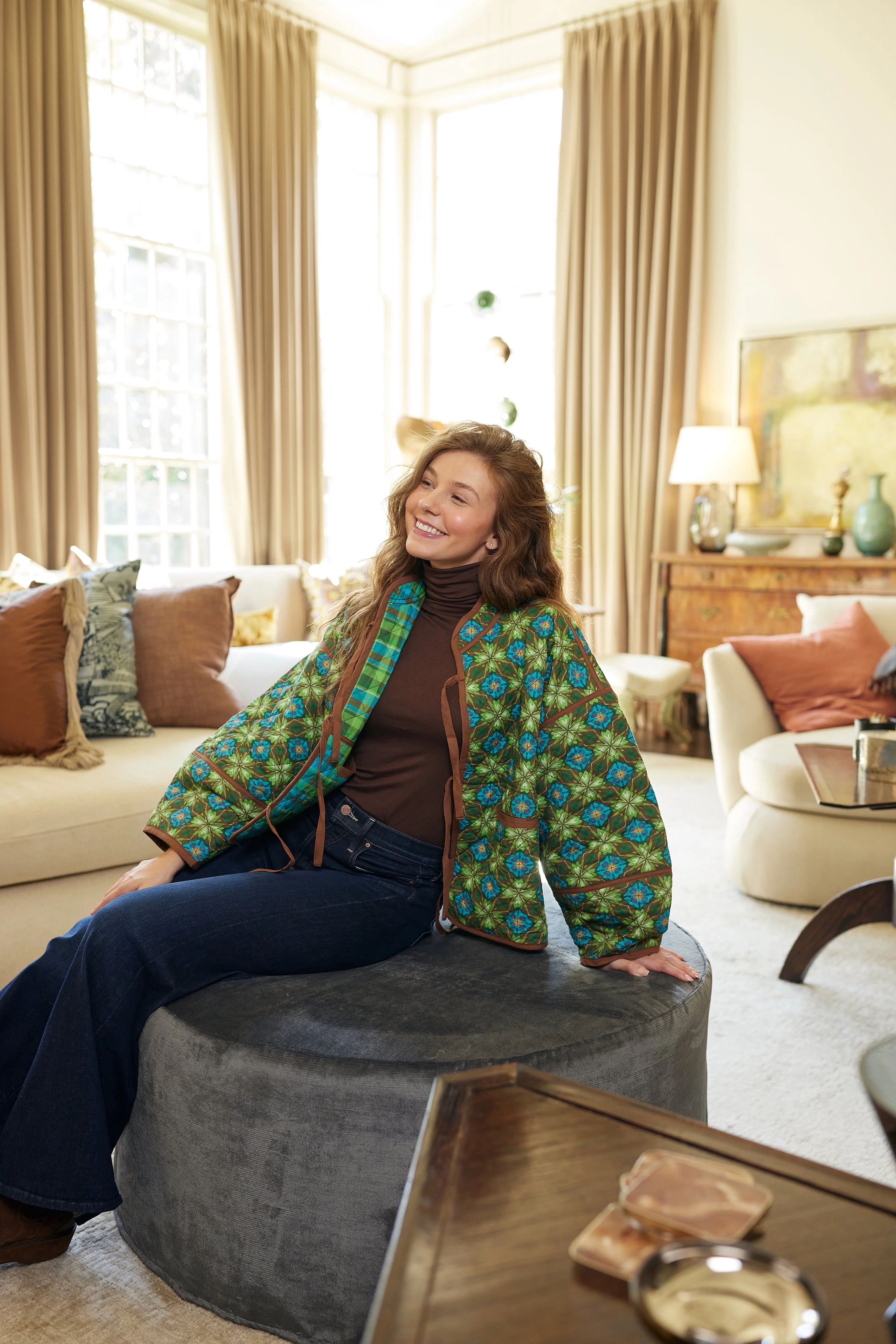 The Eloise Reversible Quilted Jacket - Crown Jewel - Image 15