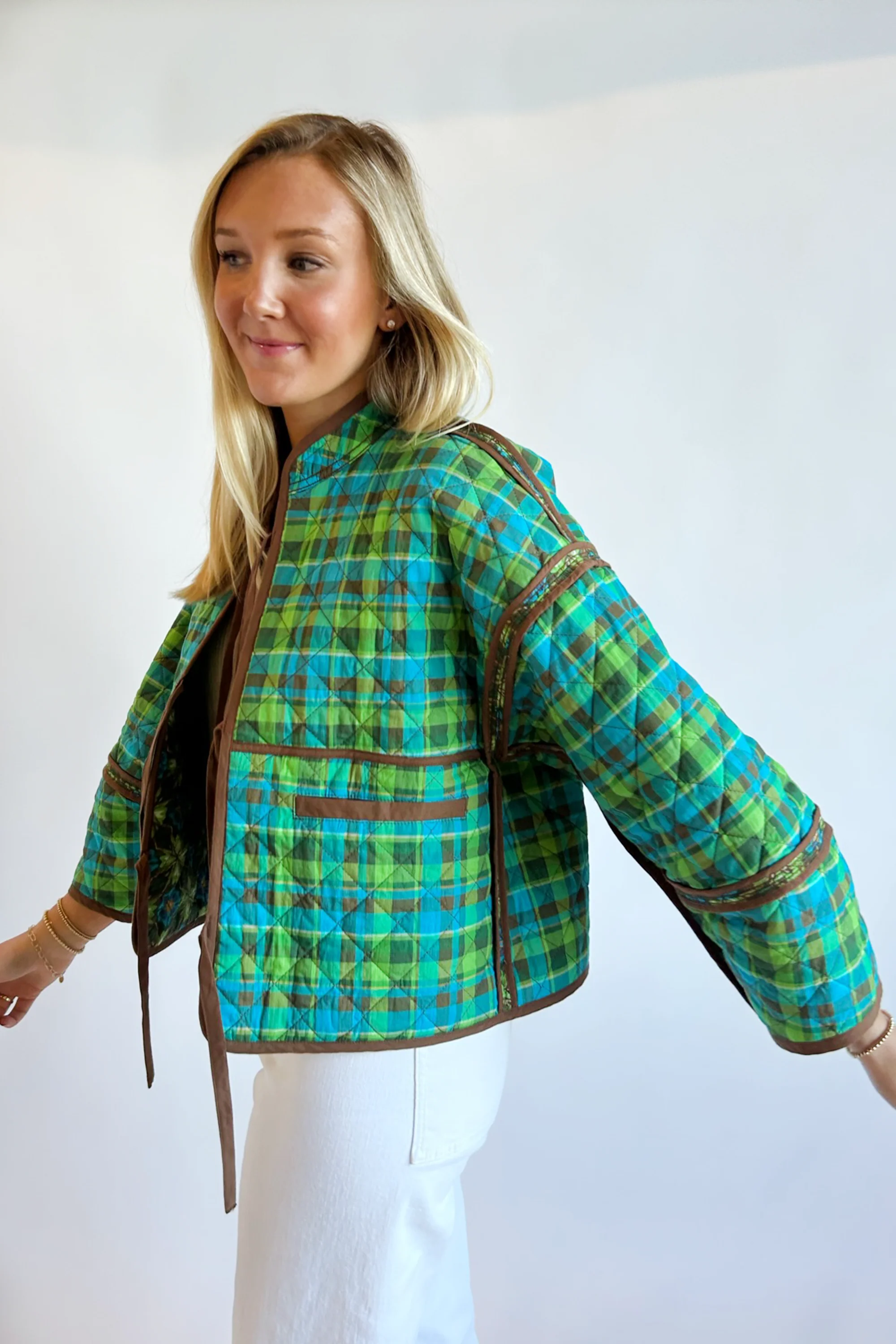 The Eloise Reversible Quilted Jacket - Crown Jewel - Image 17