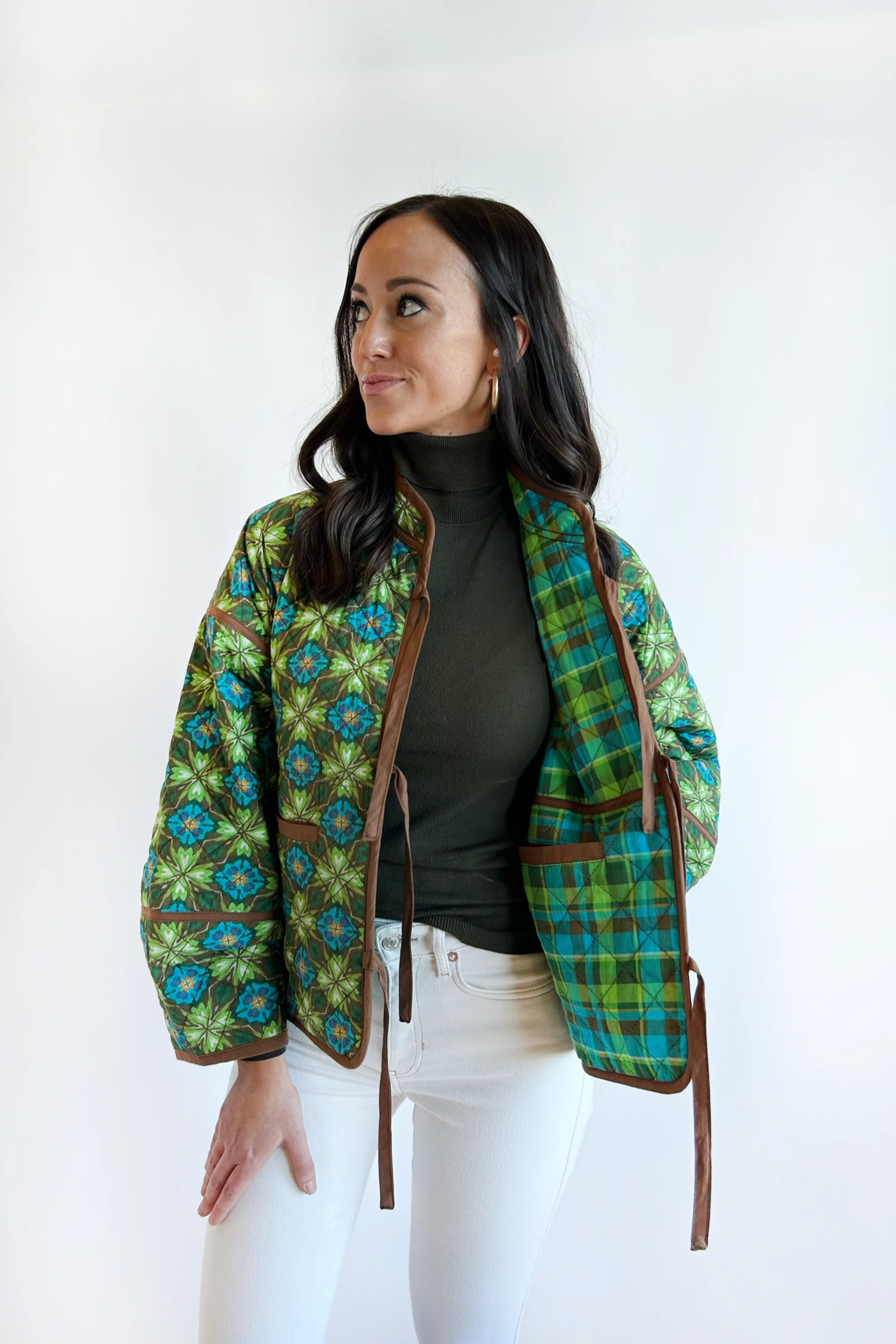 The Eloise Reversible Quilted Jacket - Crown Jewel - Image 21