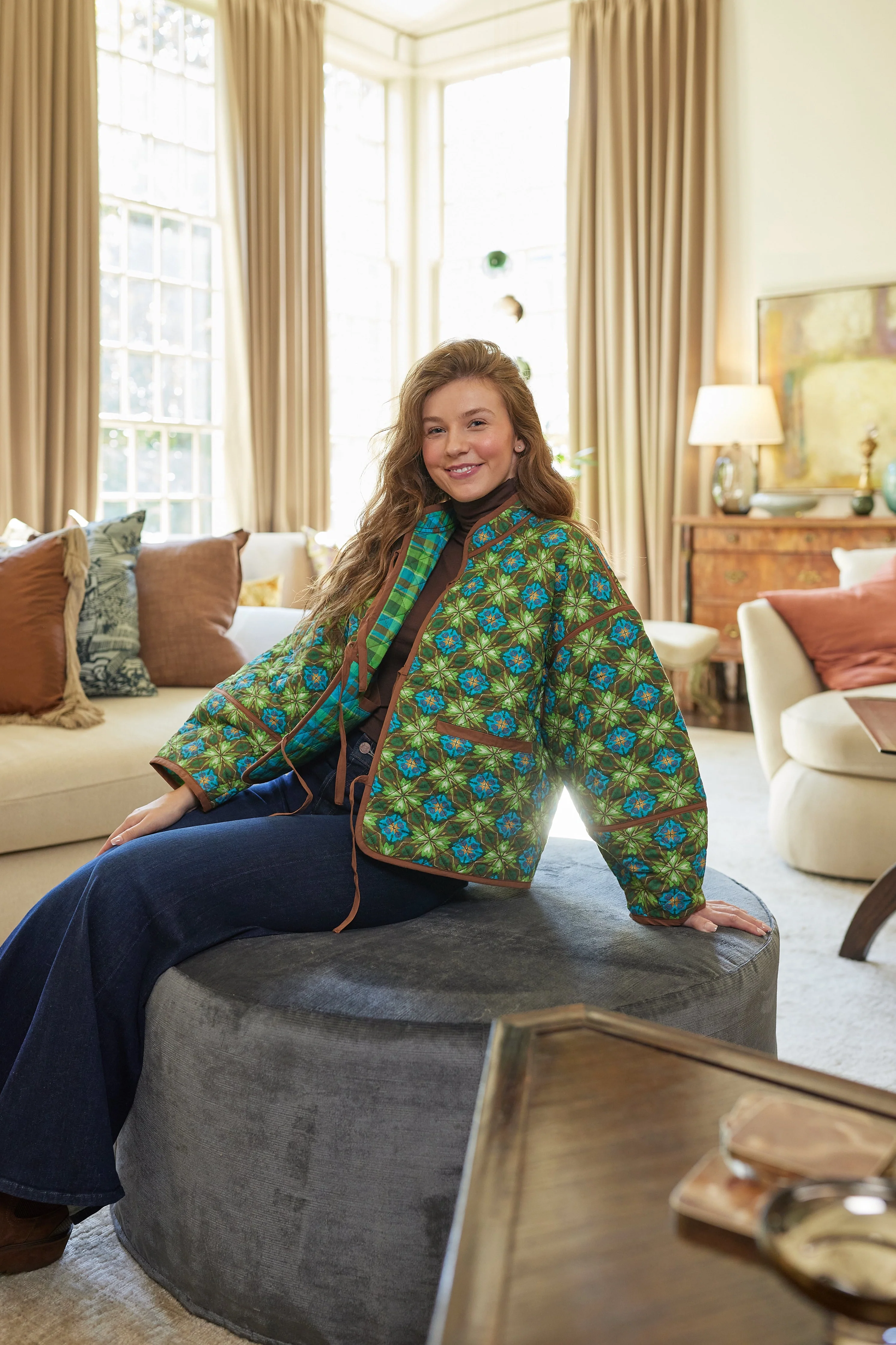 The Eloise Reversible Quilted Jacket - Crown Jewel - Image 3