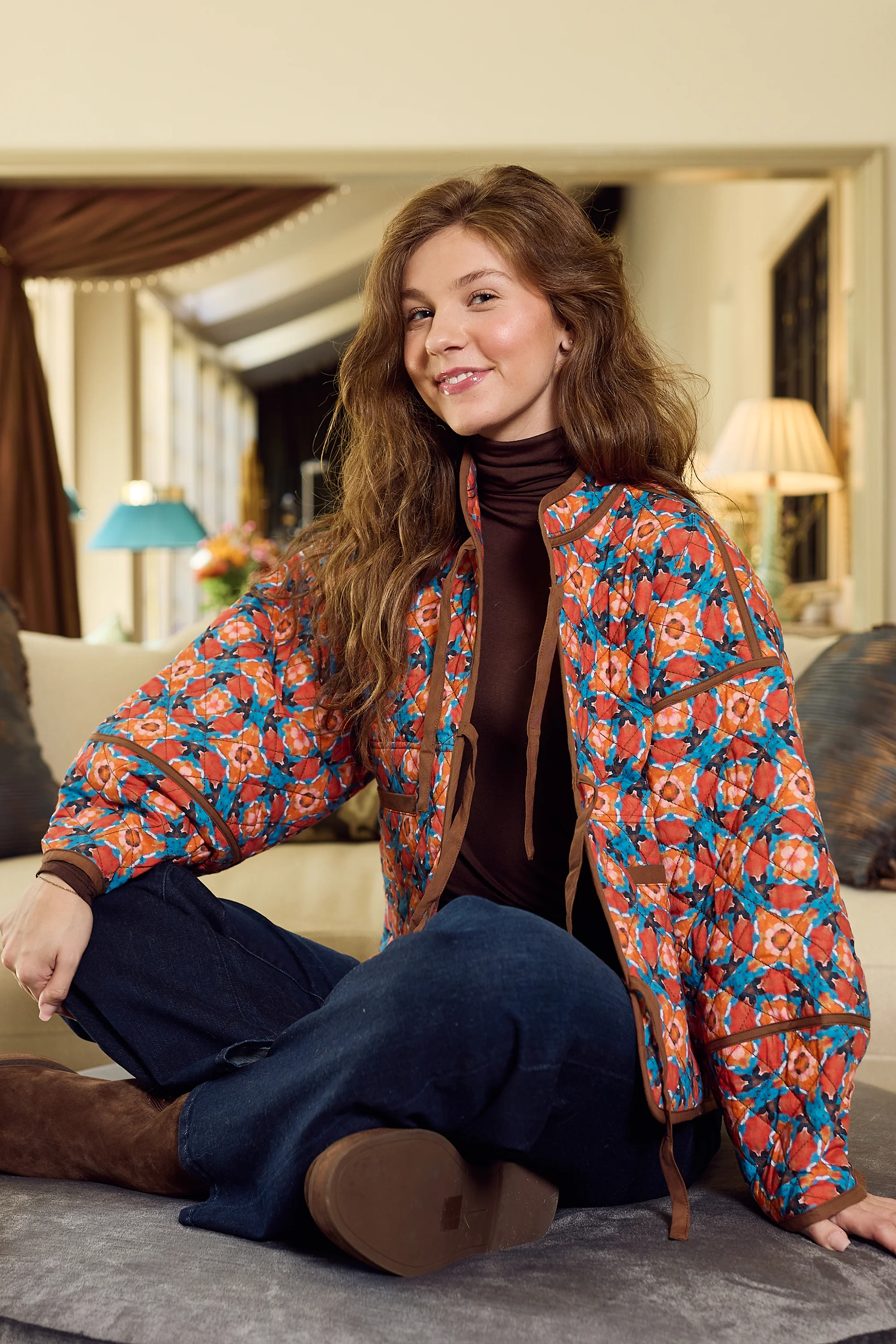 The Eloise Reversible Quilted Jacket - Midnight in Paris - Image 19