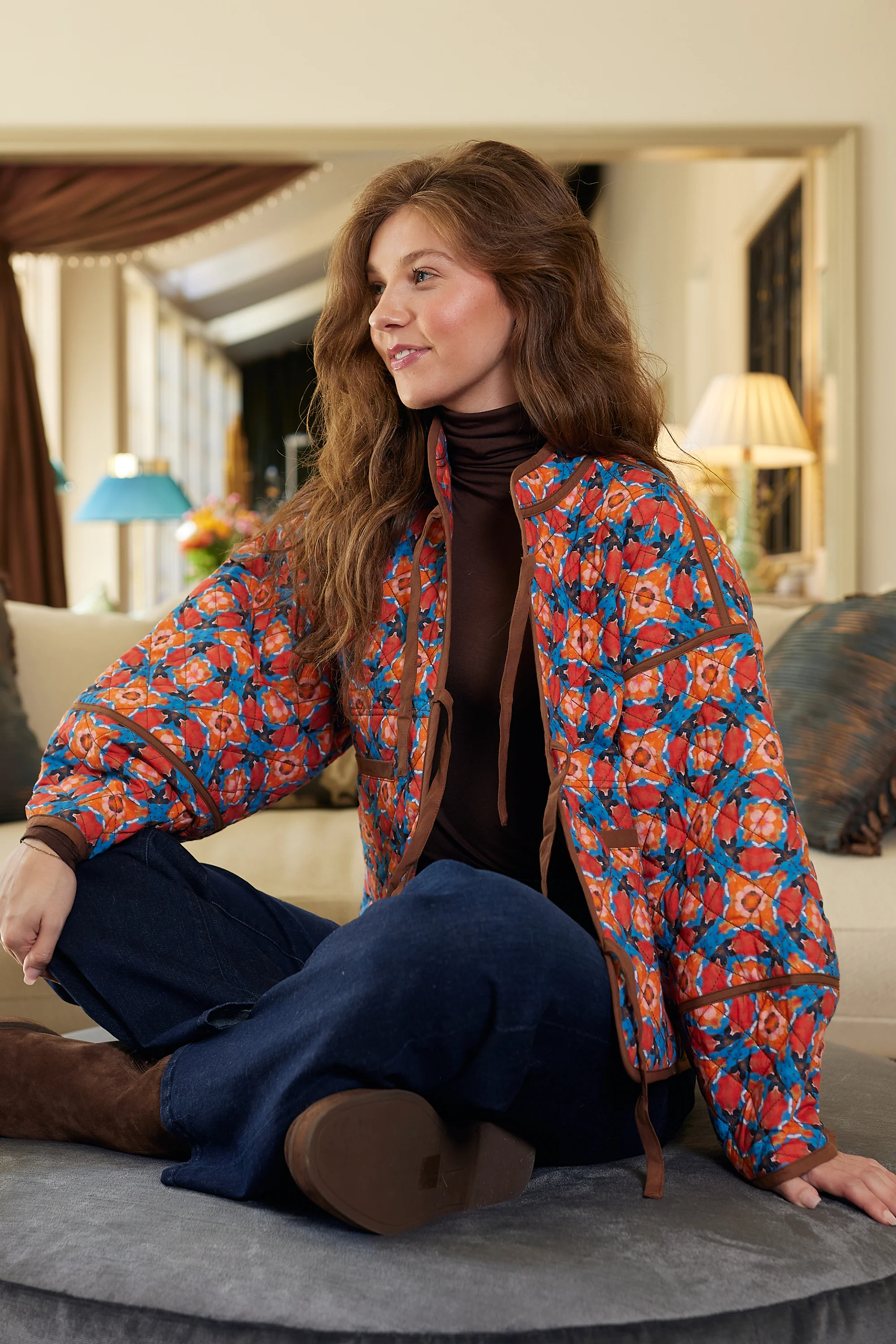 The Eloise Reversible Quilted Jacket - Midnight in Paris - Image 20