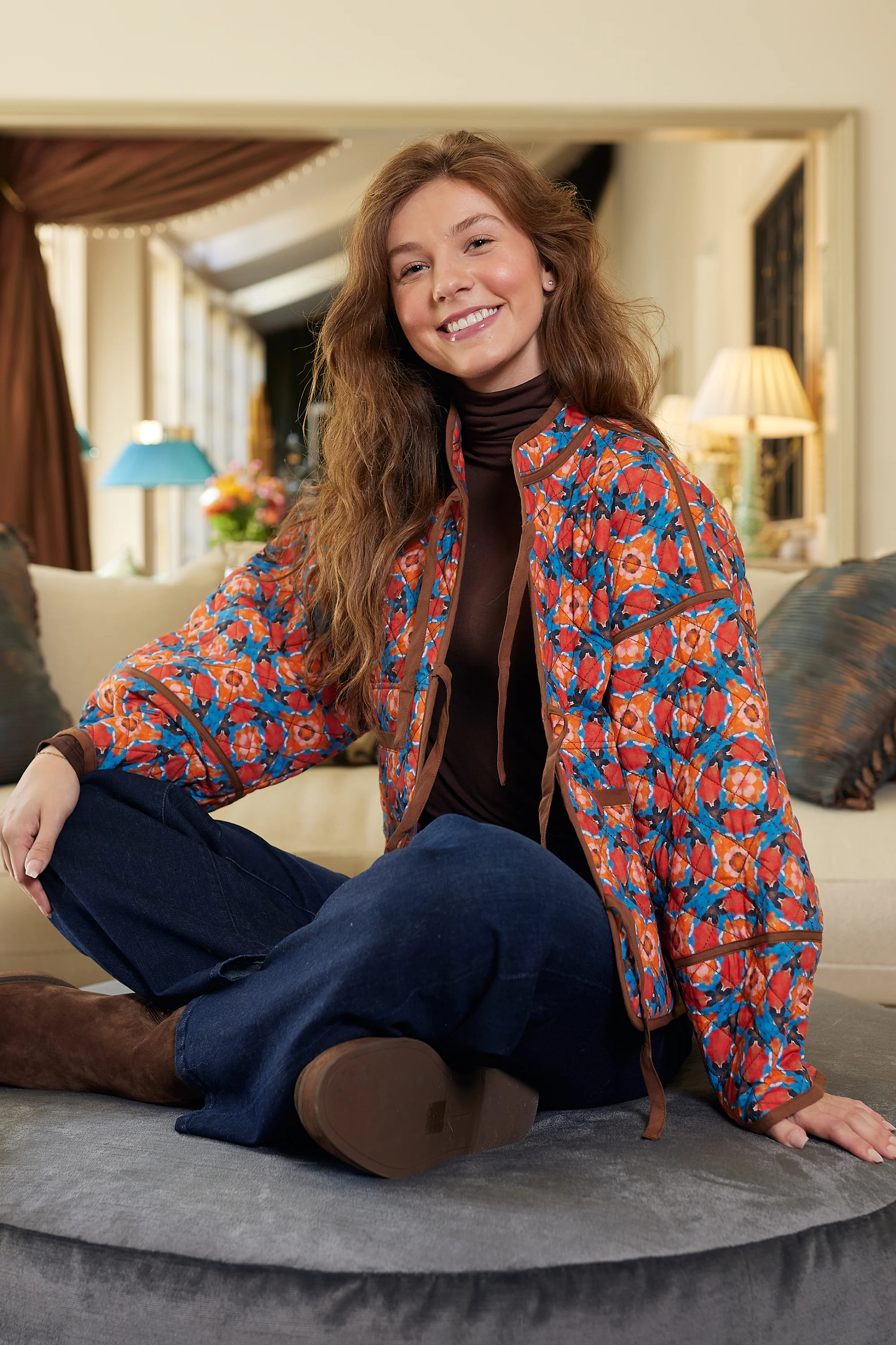 The Eloise Reversible Quilted Jacket - Midnight in Paris - Image 4