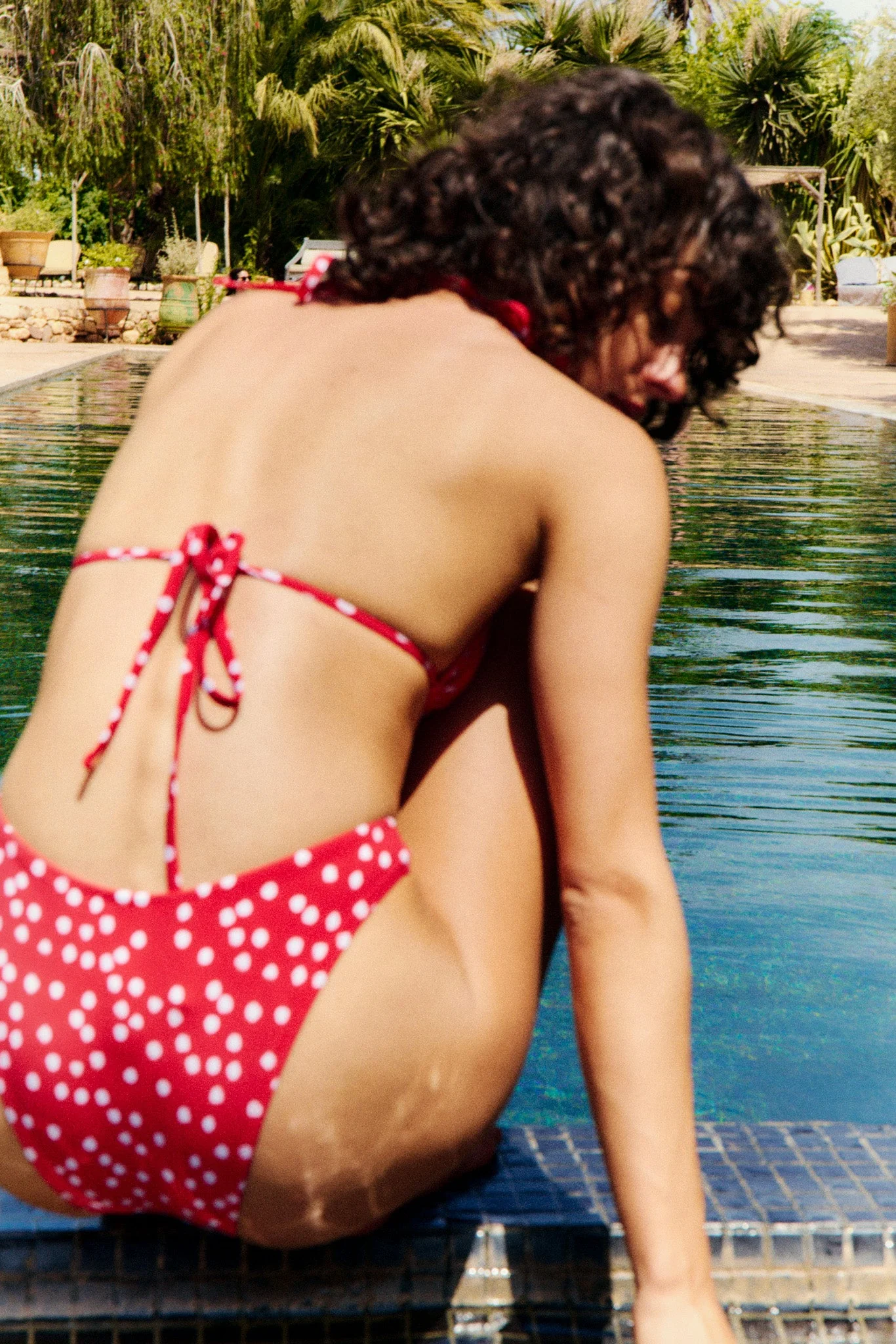 The Jane Bottom - Red Ikat Dot - Image 3