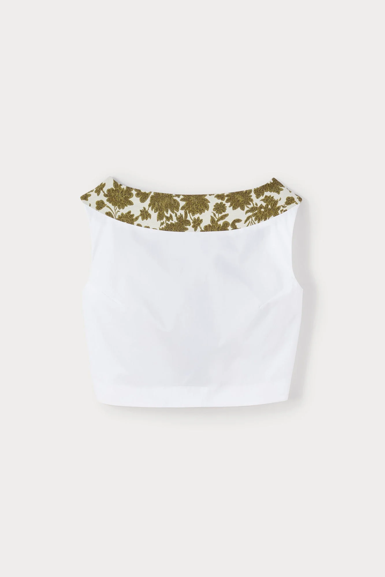 WHITE Poplin Cropped Top - Image 4