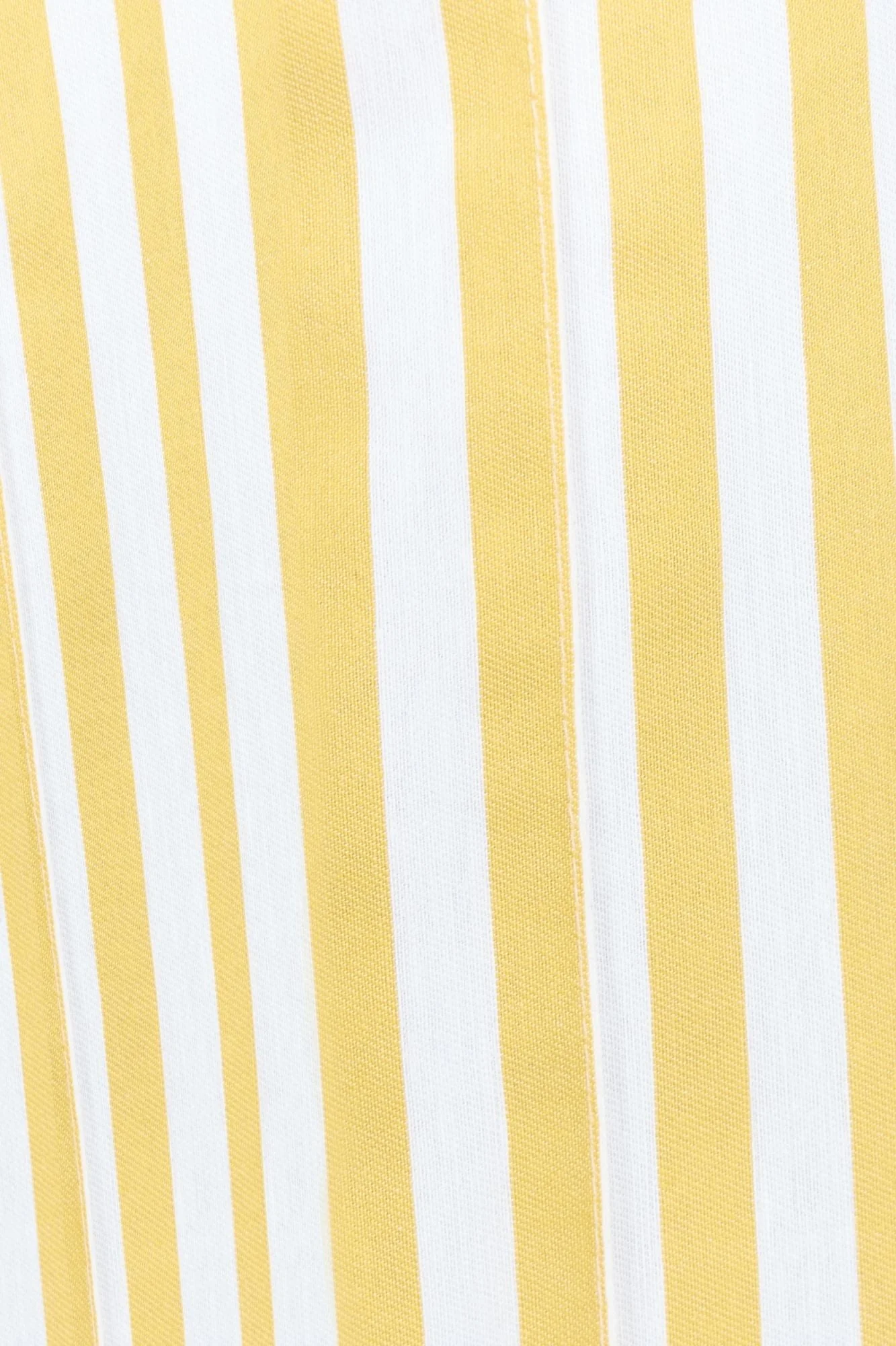 Yellow Striped Wide-Leg Cotton Trousers - Image 2